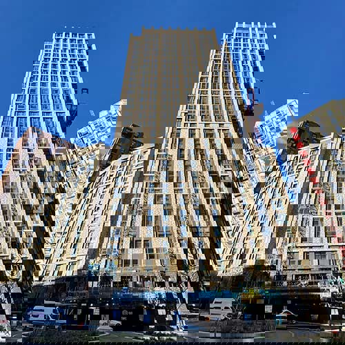 Image of the completed construction at Hollis Croft student accommodation, Sheffield