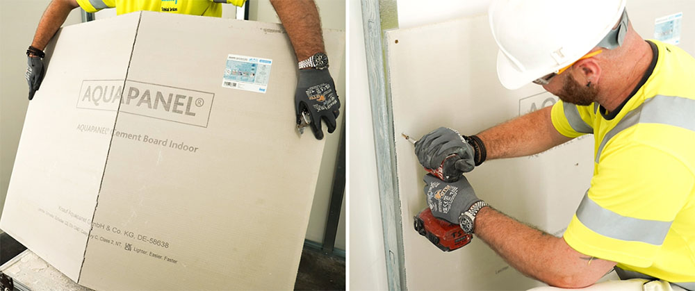 Knauf Aquapanel installation