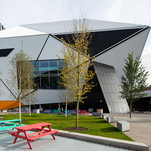 Aviva Studios, home of Factory International, Manchester's landmark new centre for the creative arts