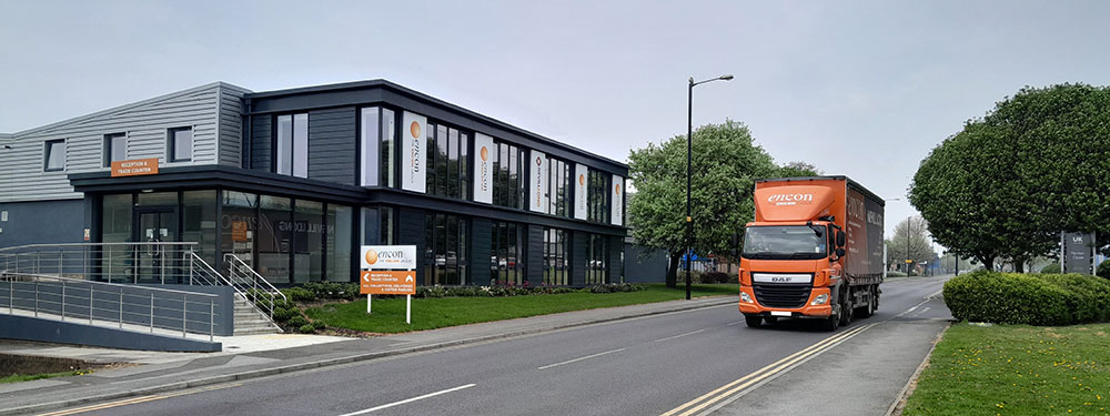 our lorry leaves our North East branch to deliver passive fire protection