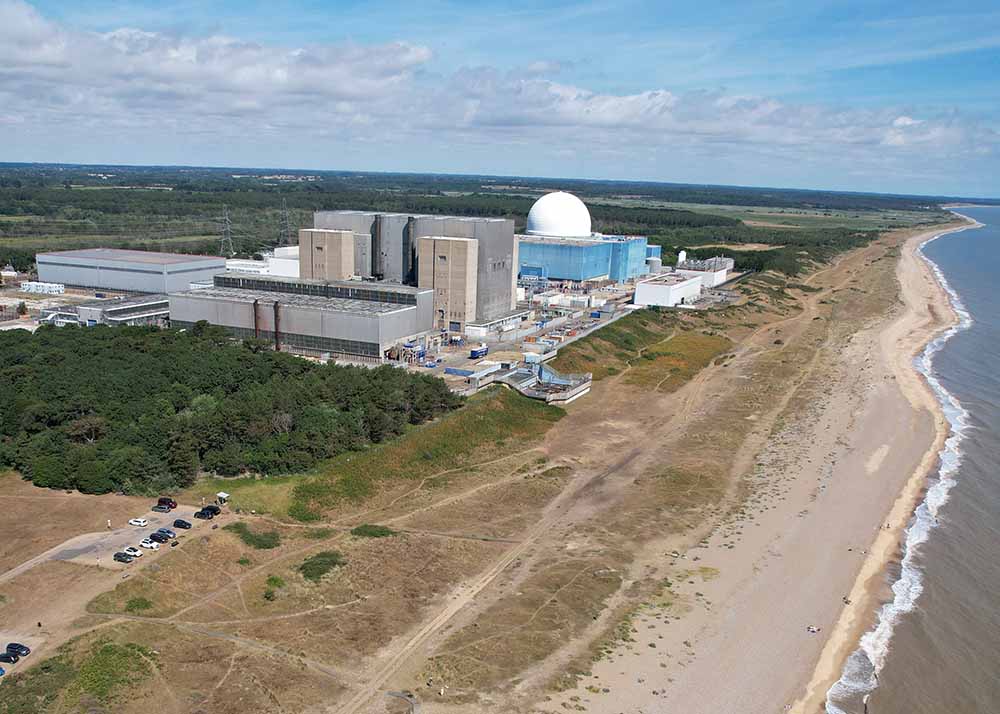 Sizewell A and B nuclear facilities in the UK