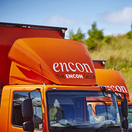 Encon Insulation Truck near local branch