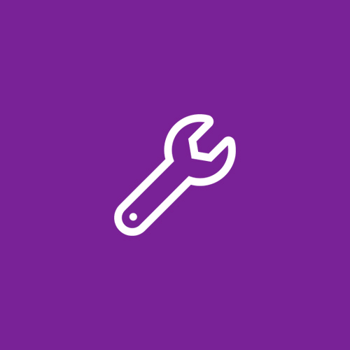 Technical Support Icon with Purple Background
