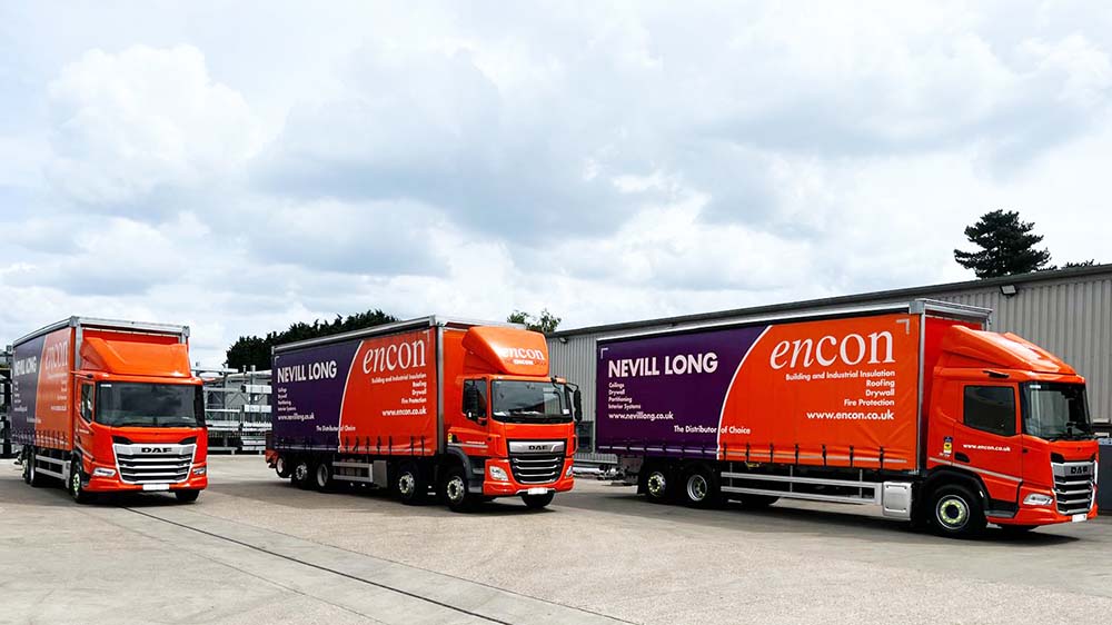 Image of Encon's modern fleet ready to deliver to Suffolk, Norfolk and Cambridgeshire