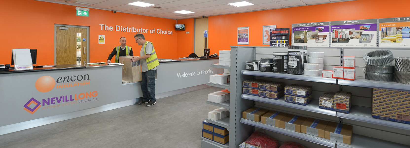 Serving a customer in the North West trade counter