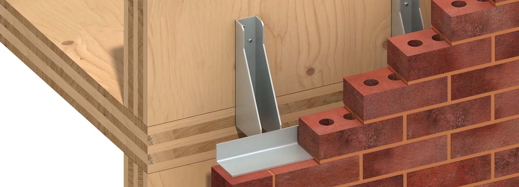 Ancon Masonry Support System Fixed To Cross Laminated Timber
