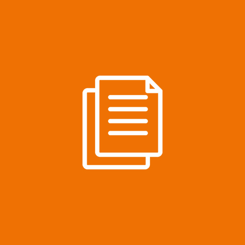 Document Icon with Orange Background