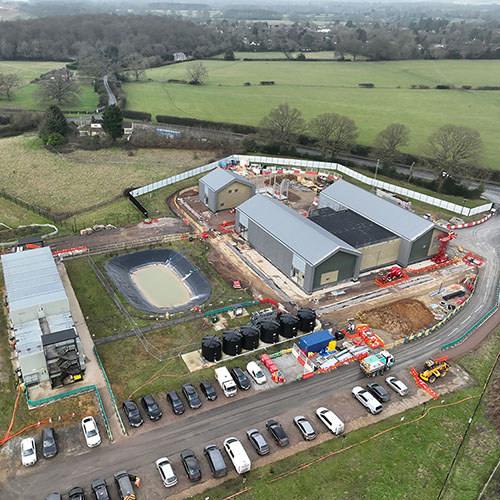 An overhead image of part of the Chiltern Tunnels construction